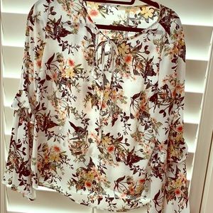 Floral peasant blouse